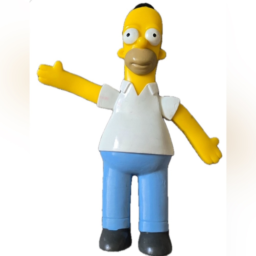 THE SIMPSONS - HOMER and SANTA’S LITTLE HELPER COLLECTIBLE BENDABLE FIGURES 2002